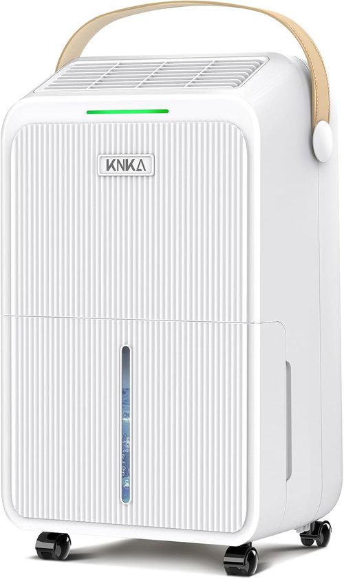 KNKA Dehumidifier - 2500 Sq.Ft Capacity with Drain Hose | Intelligent Humidity Control & 24HR Timer
