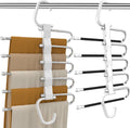 Pant Hangers Space Saving Jean Hangers -No Wrinkle Clothes Hanger - Closet Organizer and Storage, College Dorm Room Essentials Apartment Must Have - 1 Pack