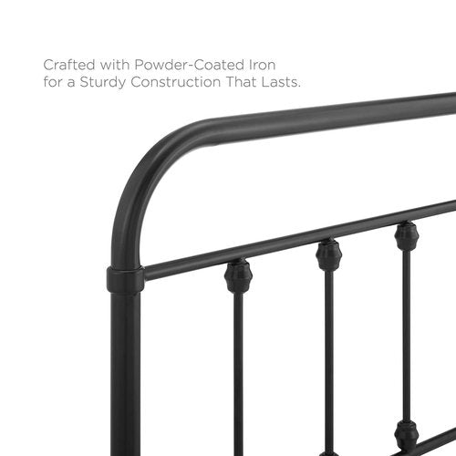 Modway MOD-6152-BLK Sage Twin Metal Headboard, Black
