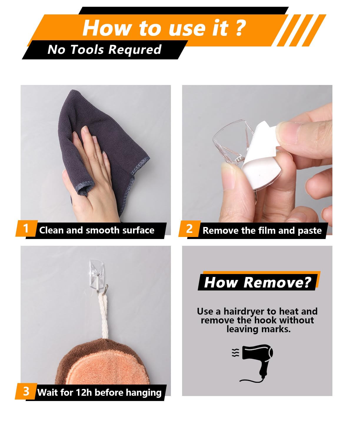 (ApeBest) Wire Toggle Hooks with Adhesive Strips: 25 Pack Small Clear Damage Free Hanging Hook - Waterproof Sticky Utility Removable Mini Wall Hooks for Key Dorm Kitchen Home Office Christmas Decor