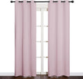 NICETOWN Blackout Curtains - Thermal Insulated Grommet Panels for Girls Room | Lavender Pink, 34 x 84 Inches