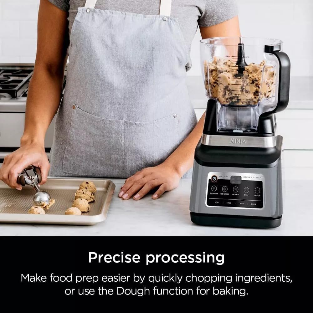 Ninja R-BN803TGT Professional Plus Kitchen Blender System & 8-Cup Food Processor - Auto-iQ, Black