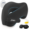 Jiaao Travel Pillow - Memory Foam Neck Support with Eye Mask & Earplugs | Ideal for Airplanes & Road Trips