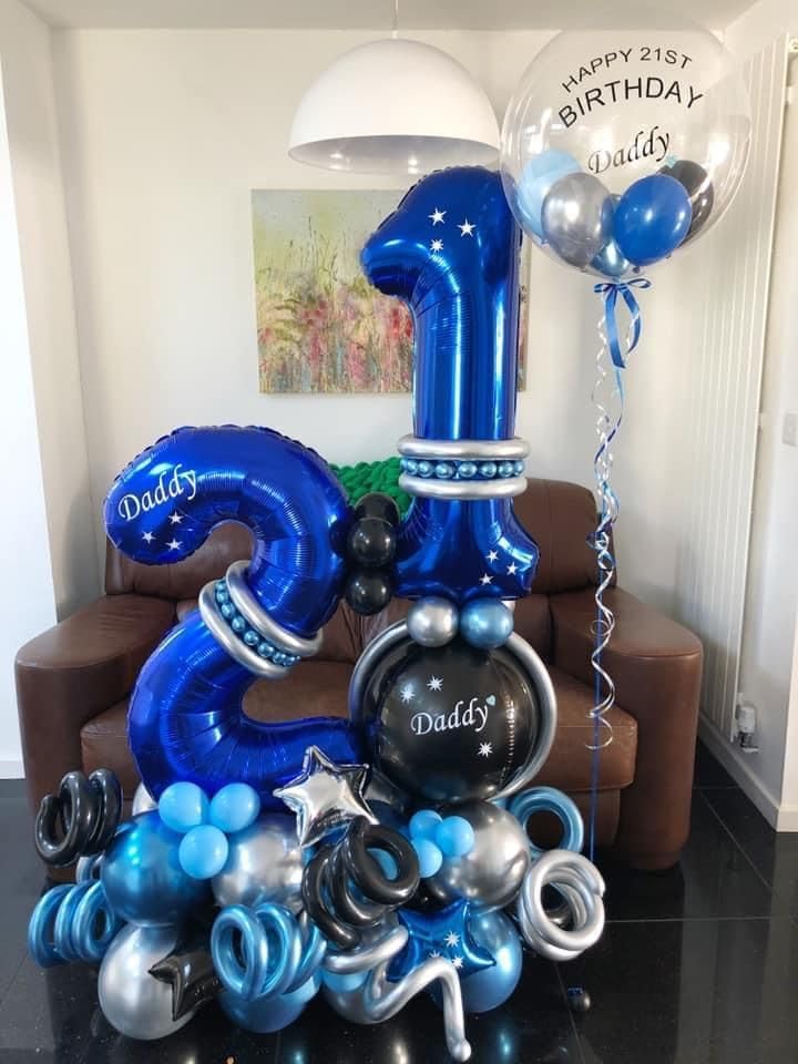 40-Inch Night Blue Number 1 Balloon - First Birthday Decorations for Girls & Toddlers