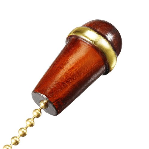 uxcell® 12 inch Copper Pull Chain Walnut Knob Pendant Lighting Ceiling Fan Decorative Pack of 2