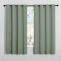 NICETOWN Blackout Curtain Panels - Thermal Insulated Draperies in Greyish Green | 55 x 68 Inches, 1 Pair