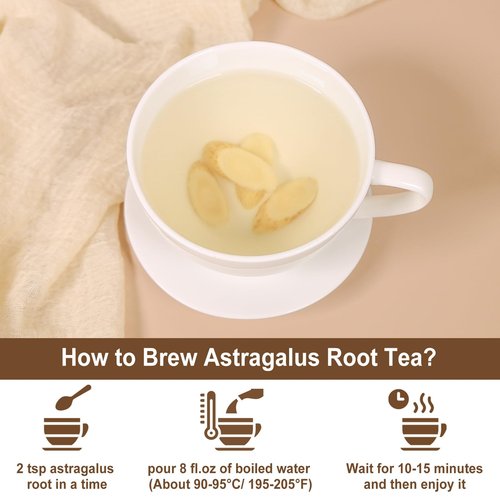 FullChea - Astragalus Root Tea - 6oz/171g - Pure Natural Astragalus Membranaceus - Dried HuangQi Herb - Loose Leaf Herbal Tea - Non-GMO - Caffeine-Free - Gluten-Free