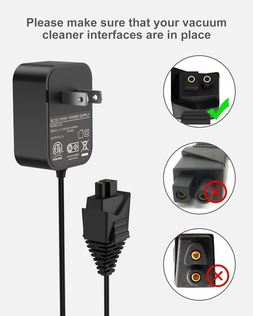 WUKUR Charger Compatible with Dirt Devil Quick Flip BD30010 BD30010FDI 8V Handheld Vacuum Cleaner Charger for PartNamber 440009122 Power Supply