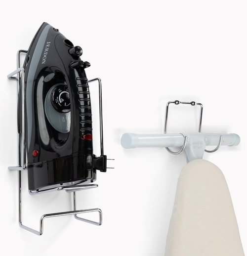 Jerdon Hotel Iron - Mid-Size Black Clothing Iron with Retractable Cord & Dual Auto Shut-Off - 1200 Watts