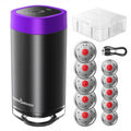 ThermoMaven Mason Jar Vacuum Sealer Kit with 10 Pcs Patented Reusable Lids, 4-in-1 Automatic Vacuum Sealer for Canning Jars, Vacuum Bag, Container, Wine Stopper, One-Handed, Auto-stop, purple