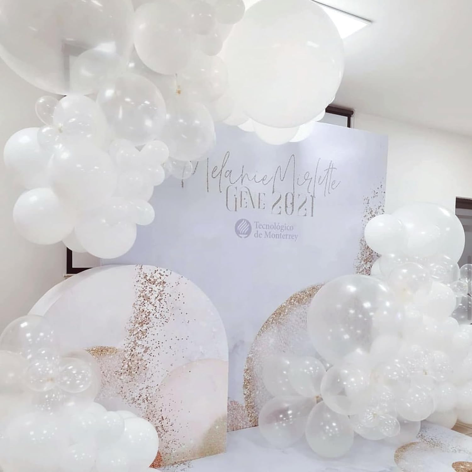 RUBFAC Clear Balloons - 129-Piece Set in Various Sizes for Birthday & Wedding Decorations | Transparent