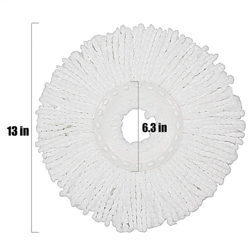 5 Replacement Mop Micro Head Refill for 360° Spin Magic Mop-Microfiber Replacement Mop Head-Round Shape Standard Size