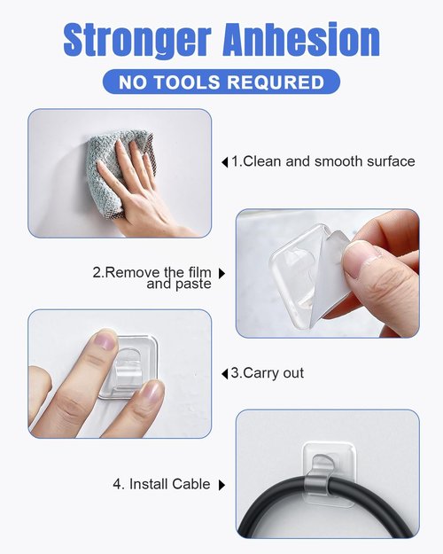 LZC Outdoor String Light Hooks - 25 Pack Heavy-Duty Waterproof Adhesive Clips for Easy Hanging
