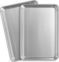 JoyTable Aluminum Baking Sheet Set - Non-Stick Quarter Sheet Pan for Baking & Roasting | 9 x 13 Inches