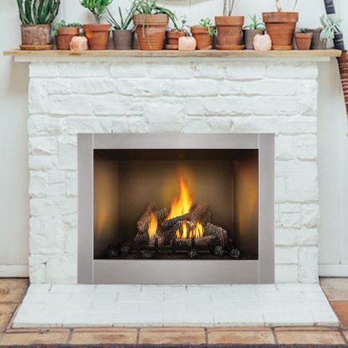 vchin Gas Logs, 10 Piece Ceramic Log for Fireplace and Fire Pit, Heat Resistant Realistic Logs, Stackable Fake Log Set - Gas, Propane, Electric Fireplace Indoor Insert