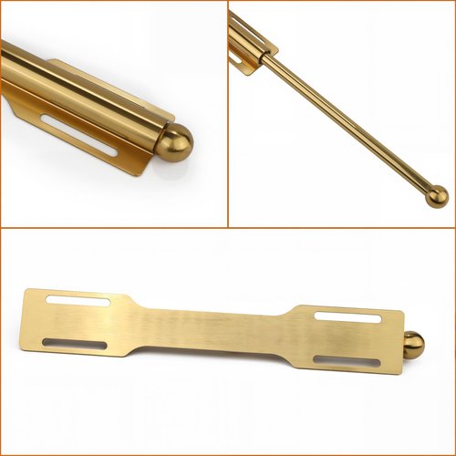LOMILD Valet Rod for Closet Pull Out, Rod for Bedroom Laundry Room Bathroom, Brushed Gold