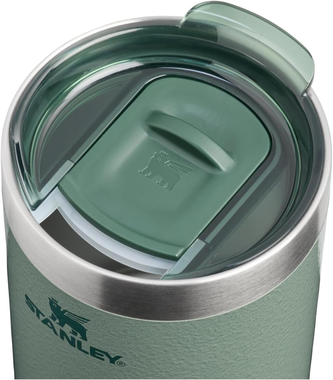 STANLEY Everyday Camp Cup 12 oz - Insulated Stainless Steel with Drink Through Lid | BPA-Free | Hammertone Green