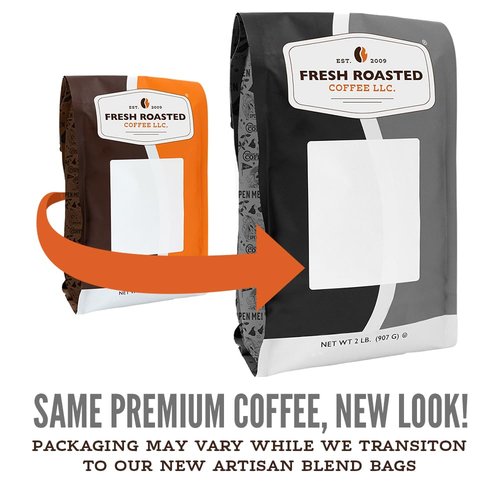 Fresh Roasted Coffee,Seriously Dark Artisan Blend,5 lb Dark Roast, Kosher, Whole Bean