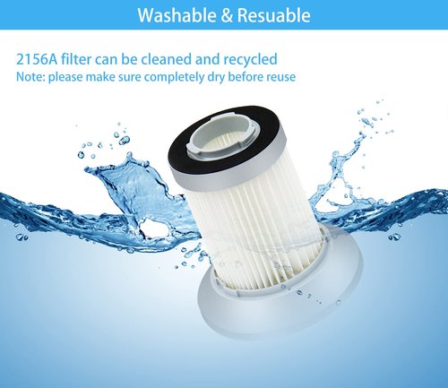 Katerelis 2 Pack 2156A Replacement Filter Compatible with BISSELL Zing Lightweight,2156, 2156A, 2156E, 1665, 16652, 1665W Bagless Canister Vacuum,for Bissell Canister Vacuum Filter Part Number 1613056