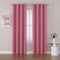 ChrisDowa Blackout Curtains - Thermal Insulated Room Darkening Drapes, 102 Inches Long, Pink, 2 Panels Set