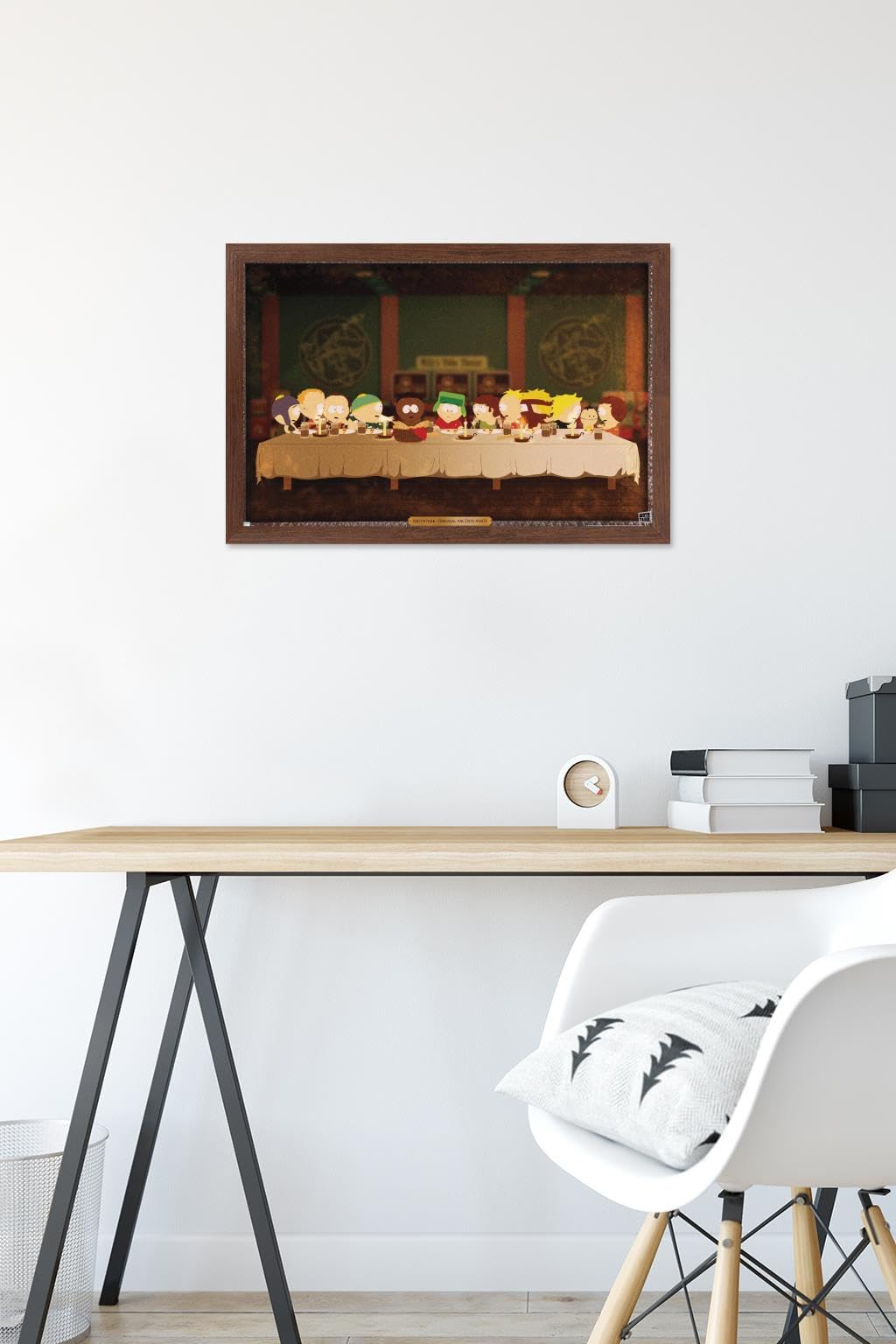 South Park - Last Supper Wall Poster, 22.4L" x 14.7W", Mahogany Framed Version