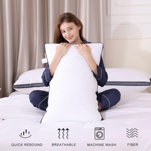 Meoflaw Pillows for Sleeping (4-Pack), Luxury Hotel Pillows Queen Size Set of 4,Bed Pillows for Side and Back Sleeper (Queen)