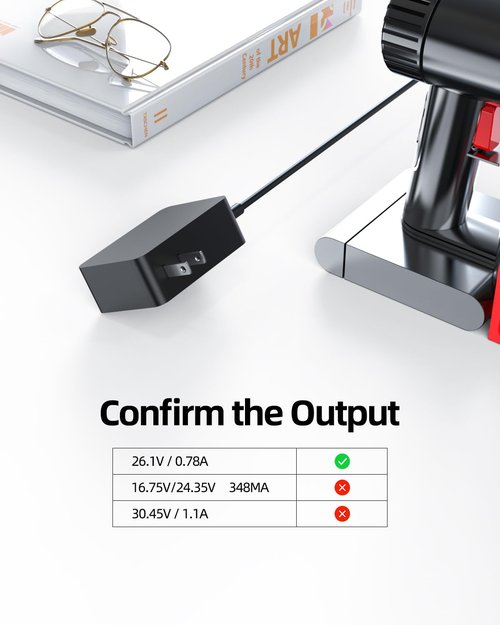 26.1V Charger Fit for Dyson V8 V7 V6 Cordless Vacuum Cleaner (Not Fit for Dyson Docking Station)
