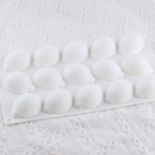 YIMINGMOLD 15 Cavity Lemons Silicone Chocolate Molds Lemon Mold For Chocolate Baking Mousse Cake