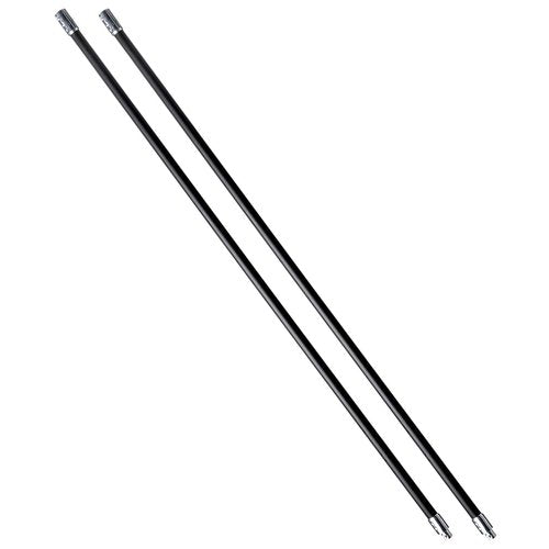 Gardus SootEater Rotary Chimney Rod Set - 6' Rotary Black Chimney Cleaner Extension Rods Kit w/a Quick-Connect System, for Long Chimney Pole, CRD307.