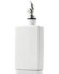 getstar Olive Oil Dispenser Bottle for Kitchen, Ceramic Decorative Oil Bottle with Automatic Stainless Steel Pourer (White)