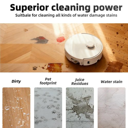 8 Pack Mop Pads for Roborock QV 35A/Qrevo S/Q Revo/Qrevo Pro/Qrevo Plus/Qrevo Master/Qrevo Slim/Qrevo Curv/Qrevo Edge/Saros 10R Robot Vacuum Cleaner, Spin Cleaning Pads Replacement Parts Accessories