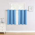 ChrisDowa Small Window Curtains - Grommet Thermal Insulated Room Darkening Panels (Sky Blue, 52 x 36 Inch)