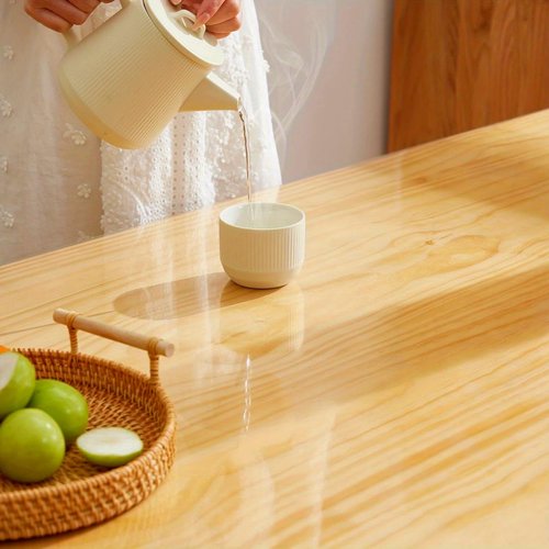 HoSwag 42"X60"Crystal PVC Table Cover Protector, Waterproof PVC Tablecloth, 1.5MM Thickened Rectangle Mat for Dinning, Desk, Coffee Table, Workbench, Dresser, TV-Stand, Counter