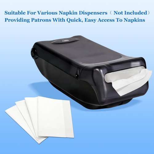 JOWLOT Disposable Fold Napkins, 13"x11.6" 1-Ply 1500 Count Paper Dinner Napkins, White Napkins Bulk for Restaurants and Cafes