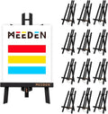 MEEDEN Tabletop Easel Stand - 16" x 12" Pine Wood Mini Display for Painting & Signage - Black