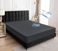Sufdari Twin Size Mattress Protector - Waterproof Fitted Sheet Cover with 18" Deep Pocket | Comfortable Deep Gray