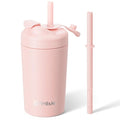 Fimibuke Kids' 10 OZ Spill-Proof Straw Cups - Leak-Proof Insulated Tumblers with Silicone Straws