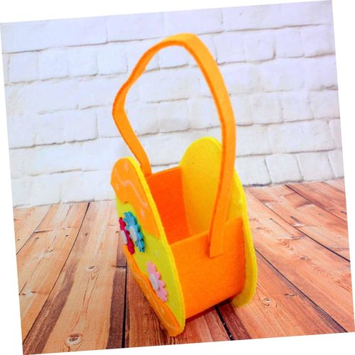 minkissy Easter Themed Candy Pouch Portable Egg Shaped Bag Color Non Woven Fabric for Party Favors Treats and Egg Hunts for Surprises and Decorations