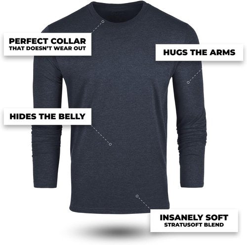 Fresh Clean Threads Men's Long Sleeve T-Shirt - Soft, Pre-Shrunk Cotton Blend | Classic Fit Tee