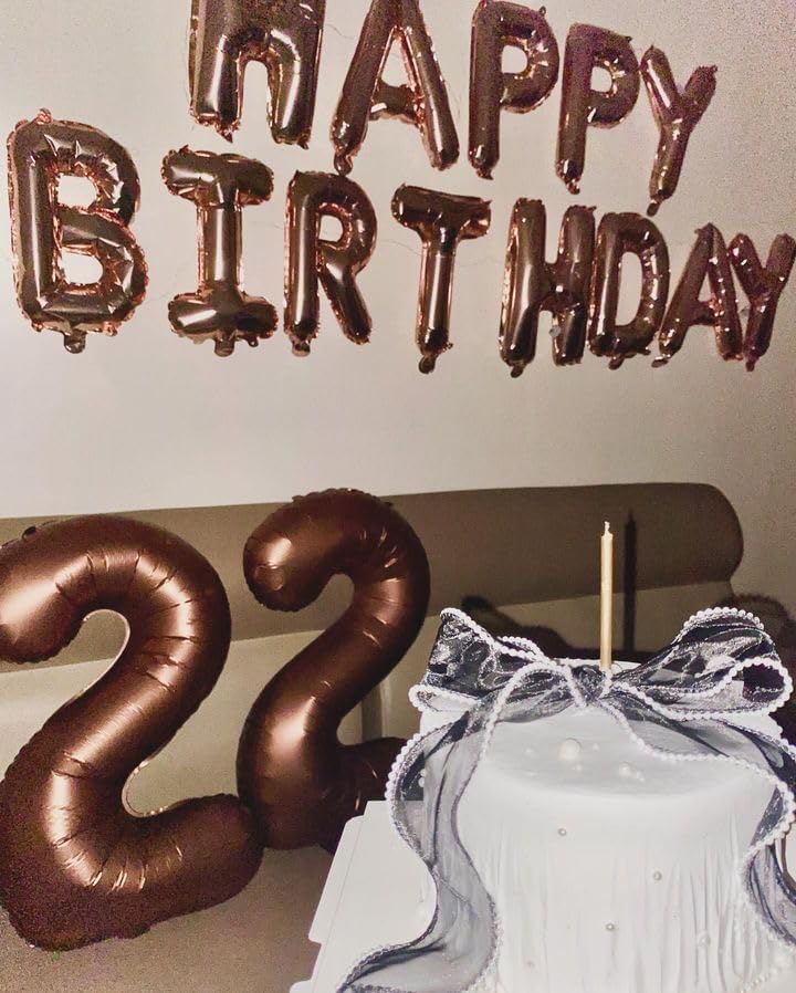 Regine Switzerland Dark Brown Number Balloon - 40 Inch Coffee Brown 0 Balloon for Birthday Party Decor