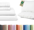 CGK Unlimited Queen Size 4-Piece Sheet Set - Soft Cotton with 2 Queen Size Bed Pillows