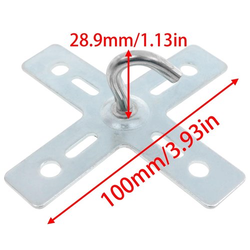 FINBe 2pcs Ceiling Hook kit Cross Ceiling Fan Hook Metal Hanging Plate Fastener Equipped with Installation Screws Suitable for Ceiling Fans or Suspended Lamps