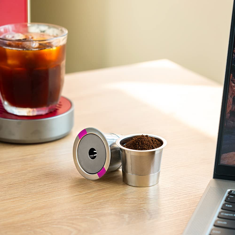 4 Pack Stianless Steel Reusable K Cup Coffee Pods Compatible for Keurig 1.0 & 2.0 Coffee Maker Refillable Keurig Coffee Filter