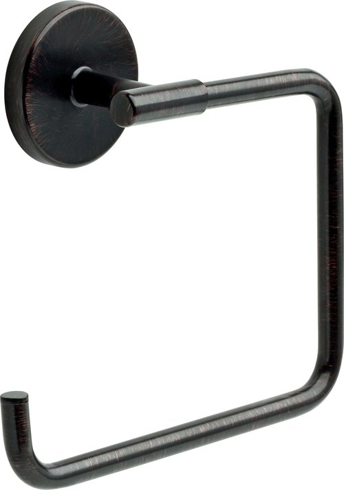 Delta Trinsic (1-Pack) Hand Towel Holder Venetian Bronze Towel Racks for Bathroom Wall Square Towel Ring Holder for Bath Towel Hanger for Kitchen, Bathroom Accessories 759460-RB