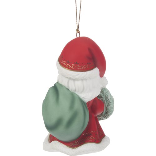 Precious Moments Bringing Christmas Joy to All Annual Santa Ornament Bisque Porcelain Holiday Keepsake 251012