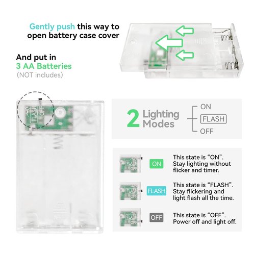 LIGHTOP Flower Fairy Light Battery Operated Indoor String Lights 30LED Cherry Blossom Lights Waterproof Decoration for Camping,Garden Fence,Birthday,Wedding Party,Bedroom （Cool White）