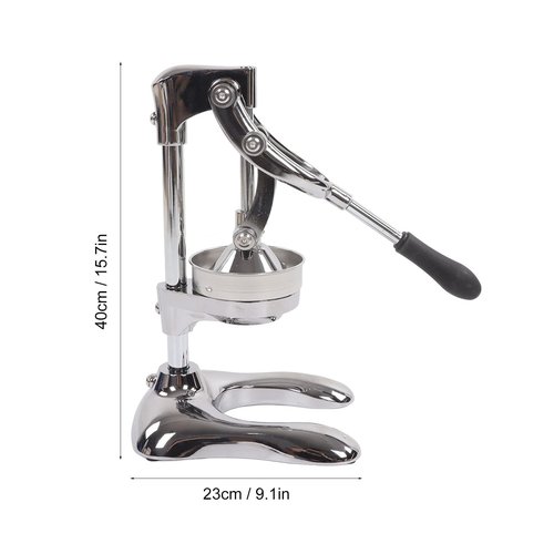 Stainless Steel Manual Press Juicer, Heavy Duty Hand Press Juice Extractor U Shaped Base for Oranges Lemons Citrus Fruits
