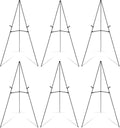 Falling In Art Display Easel Stand - 6 Pack 63" Adjustable Tripod Easel for Signs & Posters | Portable & Easy Folding