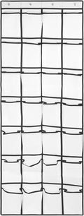 GOMAJI Large Capacity Over the Door Shoe Organizer - 28 Pockets with 4 Metal Hooks for Easy Storage