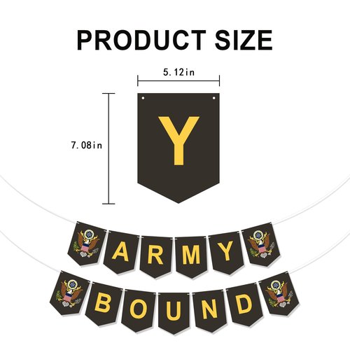 Military Bound Banner for Army Recruits, Graduation & Farewell Parties - Decoration Supplies